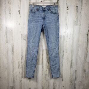 H&M light wash acid wash skinny denim jeans women's size 6
